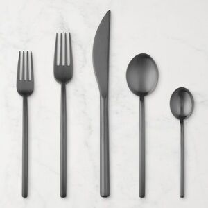 Mepra Due 5 pc Flatware Set in Brushed Black